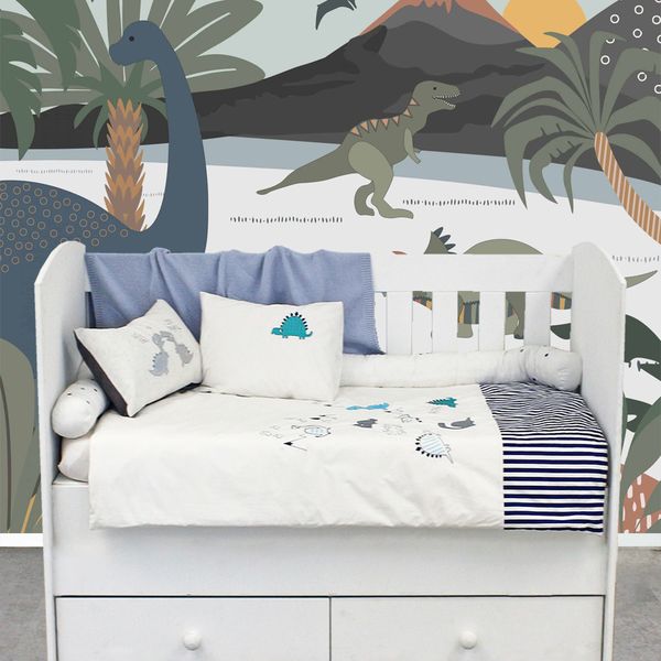 Sheraton Dino Boys Embroidered Baby Duvet Cover Set