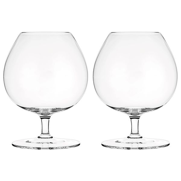 Crystal Mouthblown &amp; Handmade Brandy Glasses 800ml - Set of 2