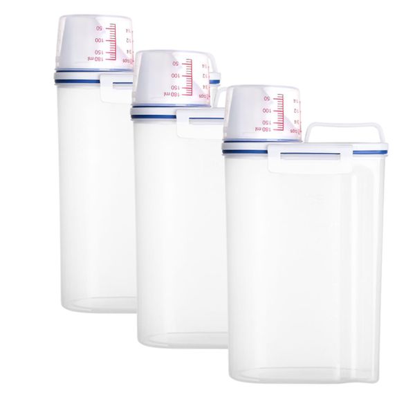 Plastic Household Flour/Grain Storage Sealed - 3 Pack