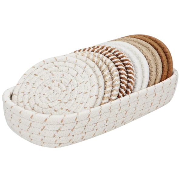 12 Pack - Woven Heat-Resistant Table Mat With Basket - Multicolor