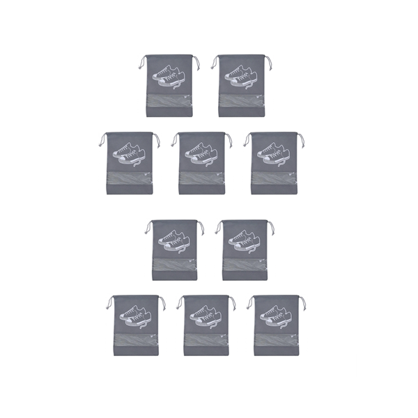 10 Piece Waterproof Space-Saving Travel Shoe Bag F55-8-1575