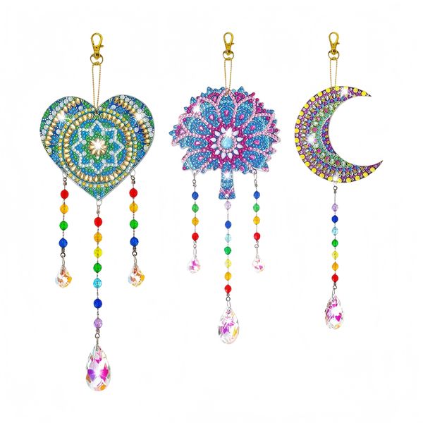 Diamond Art Wind Chimes Kit for Kids Age 6-12, Sun Catcher DIY