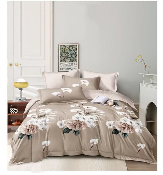 Soft Touch 6 Piece Polyester Flowers Duvet Cover Set