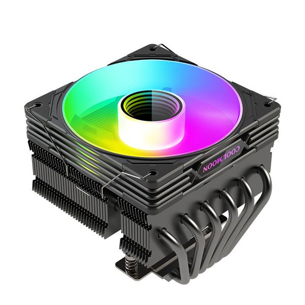 COOLMOON ARGB Sync Strong Wind 6 Heat Pipes 120mm Gaming CPU Cooler-T600