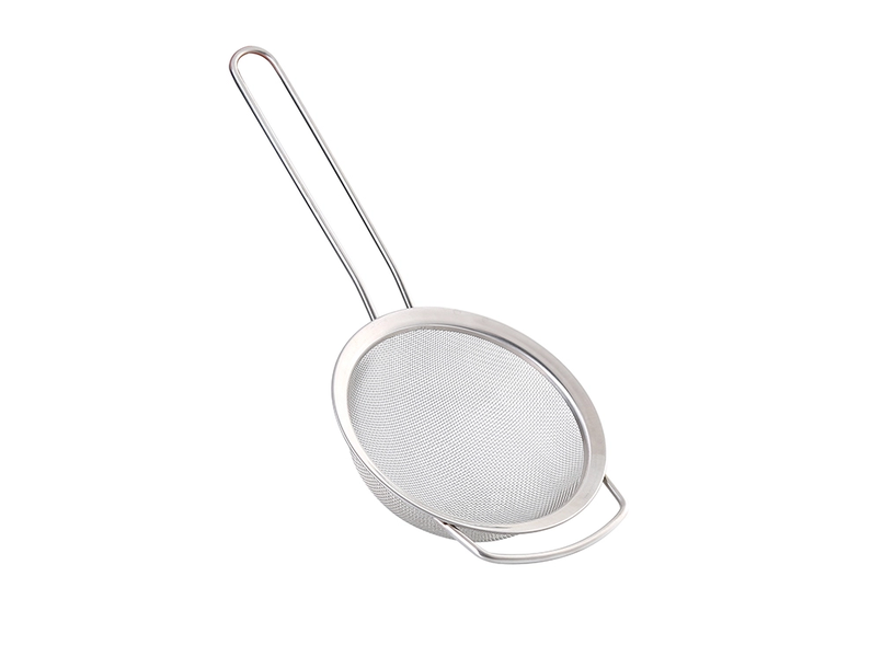 22cm Long Handle Stainless Steel Fine Mesh Sieve Strainer Wide Hook