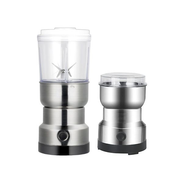 Multi-Purpose Electric Mini Food Processor &amp; Grinder Set - Stainless Steel