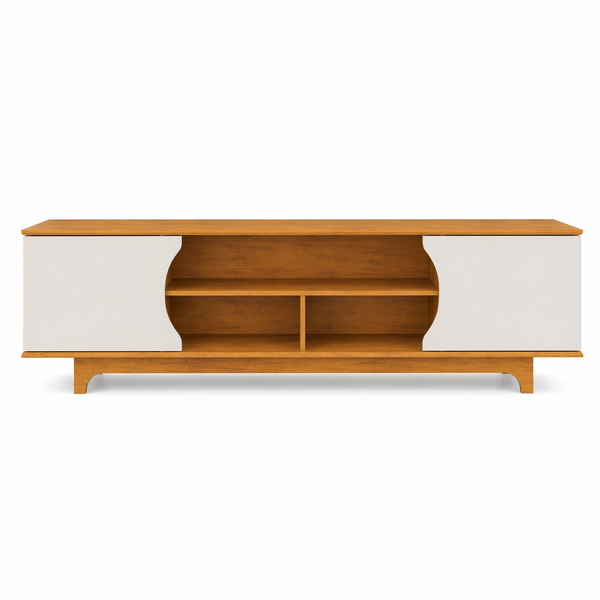 YB Ambiente ECTOR Freijo &amp; Off White Flatpack TV Stand