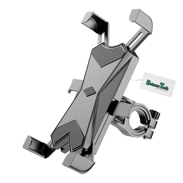BotereuTech Bicycle Phone Holder Adjustable Handlebar Plastic Black