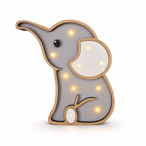 Timmy Toys Handmade Wooden Elephant Night Light