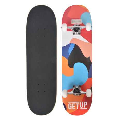 GetUp Slide Skateboard - 7.75" x 31.5" - 8 Ply Chinese Maple - Red Image