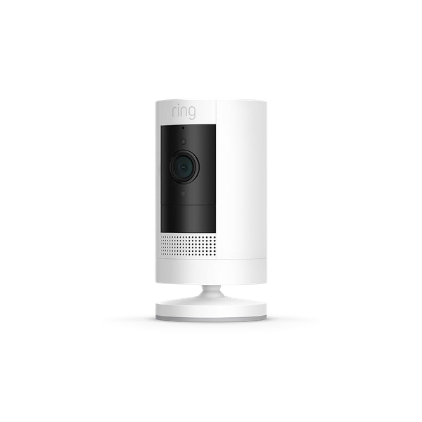 Ring Stick Up Cam Battery - White | 1080HD Video | Works with Alexa