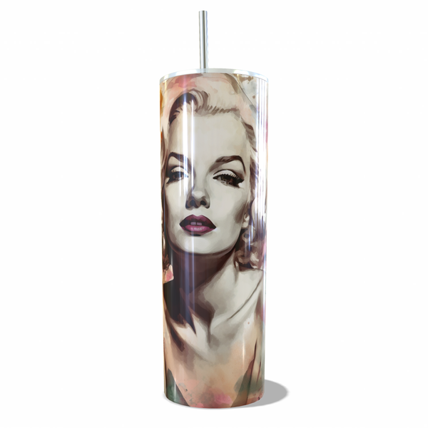 Tumbler, Artist Drawing Marilyn Monroe