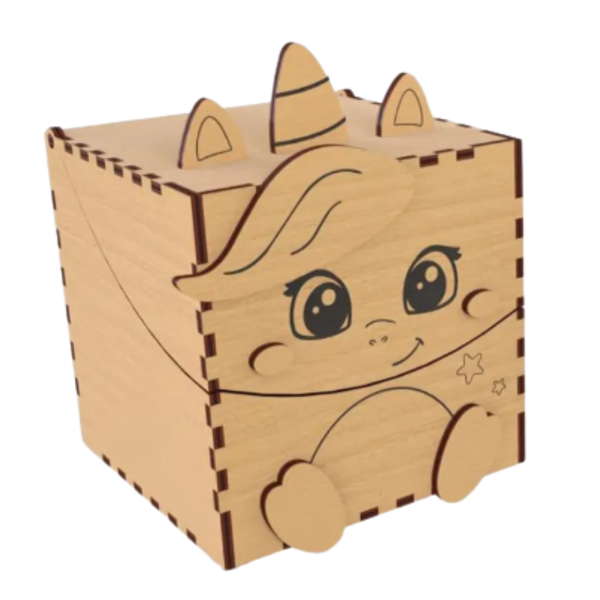 Unpainted Animal Diaper Gift Box - Baby Shower / New Born Keepsake (7)