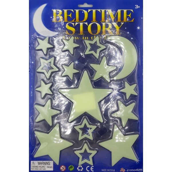 Glow in the Dark Stars &amp; Moon Sticker Pack: 16 Piece