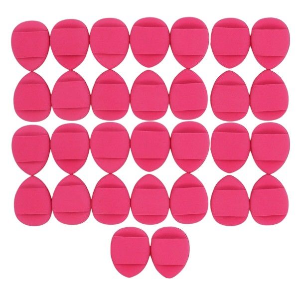 30 Piece - Finger Cushion Powder Puff For Makeup - Black