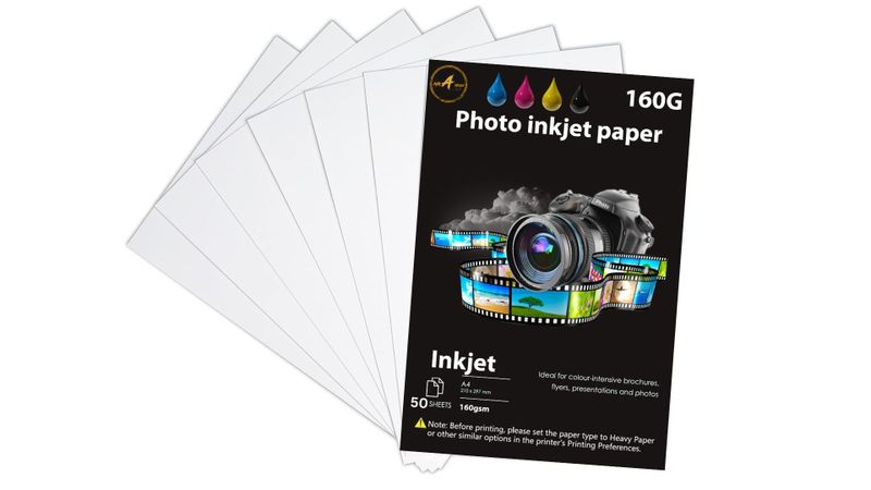MR A TECH A4 160Gsm Photo Paper (high-gloss Paper)-Pack-50 sheets-inkjet