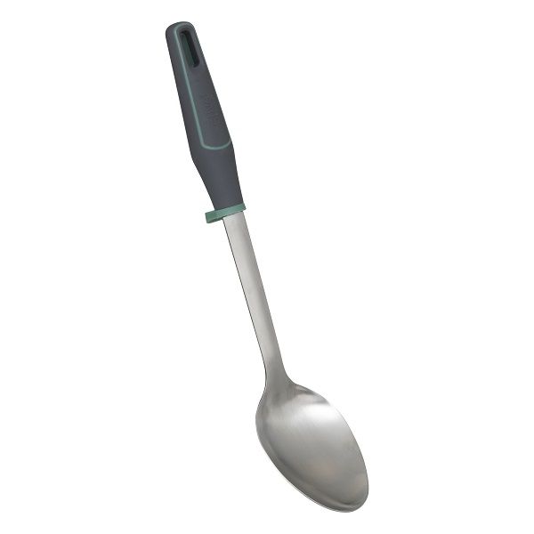 5five Stainless Steel Solid Spoon with Grey Thermoplastic Handle 34.5cm