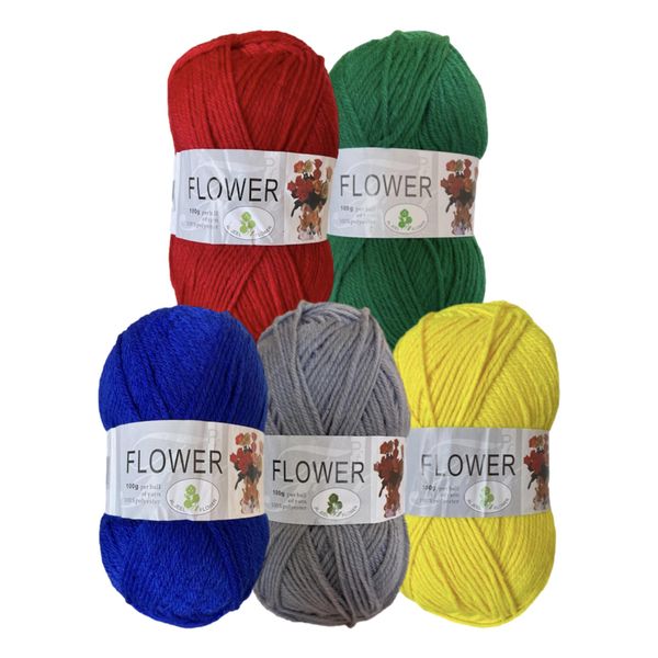 Double Knitting Polyester Yarn 100g (Pack of 5) #3
