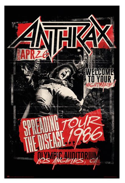 Anthrax Spreading The Disease 1986 Poster