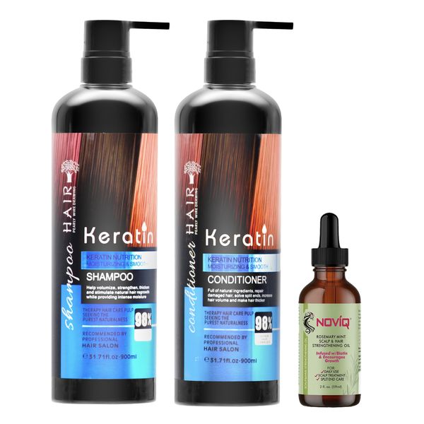 Keratin Hair Repair Kit Treatment Set + Noviq Hair/ Scalp Oil