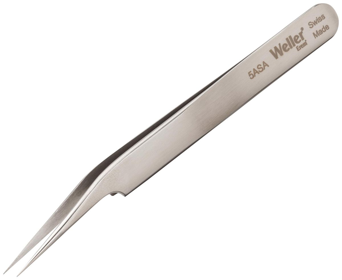 Weller Erem (5ASA) Tweezer, Precision, Pointed, Stainless Steel, 4.5