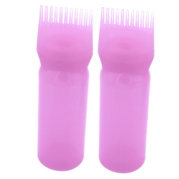 2 Pack - 120ml Silicone Hair Product Applicator Bottle With Comb Tip