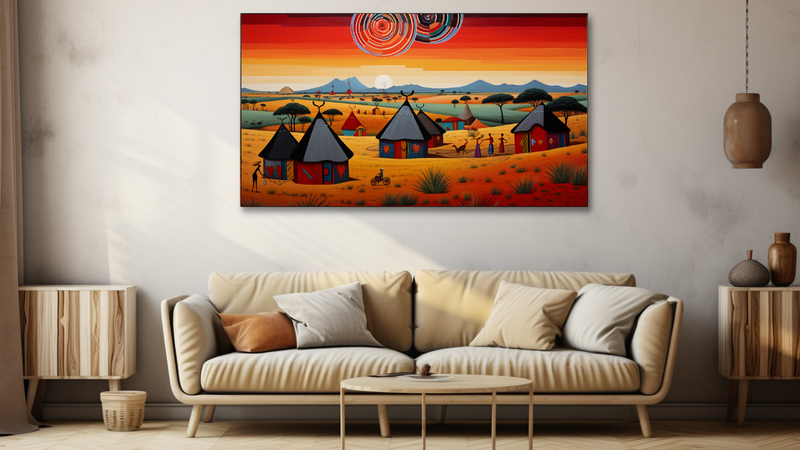 Canvas Wall Art -Kraal Kaleidoscopic Interpretation - HD0045