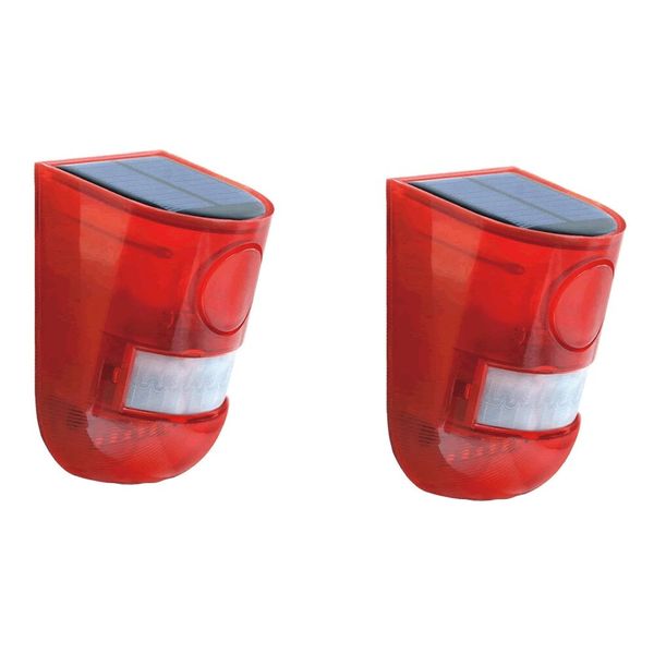 Outdoor Solar Powered Security Alarm Lamp With Motion Detector -Q-A223