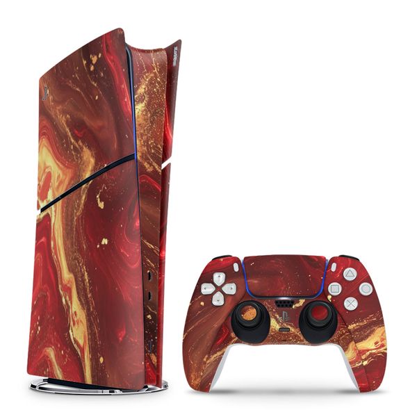 Decal Skin Compatible with PS5 Slim Digital - Fluid Abstract Art (Decal Only)