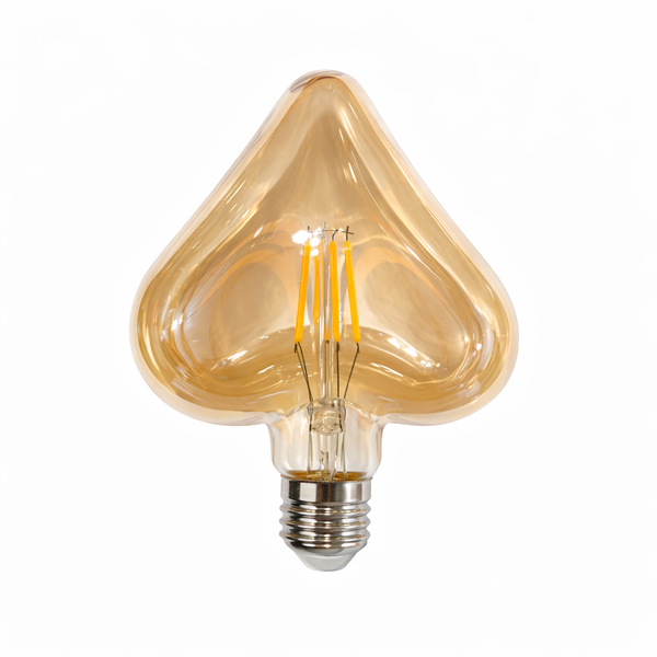Dr Light LED Filament Bulb Heart Shape E27 4W Warm White Decorative