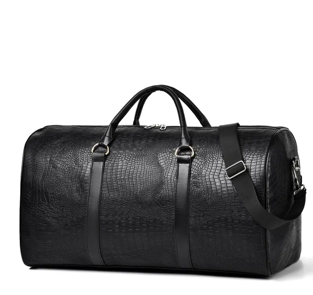 Large Capacity Leather Travel Duffel Bag