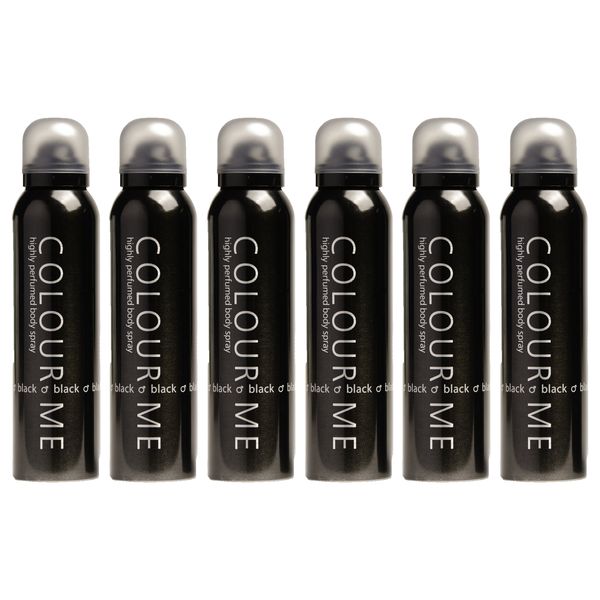 Colour Me Black Body Spray Pack of 6