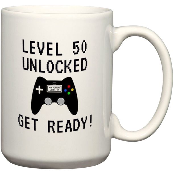 Level 50 Unlocked Get Ready Birthday Gift Coffee Mug