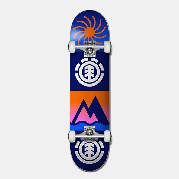 Element Aquazen Complete Skateboard - Blue/Orange - 7.75 X 31.25 Street