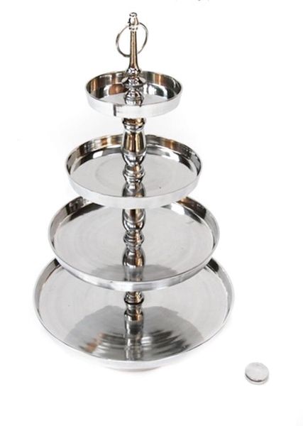 4- Tier Round Cake / Cup Cake stand with Round Base