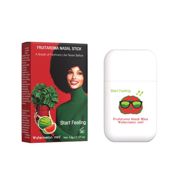 Fruit-Scented Mint Nasal Inhaler Stick for Alertness &amp; Focus