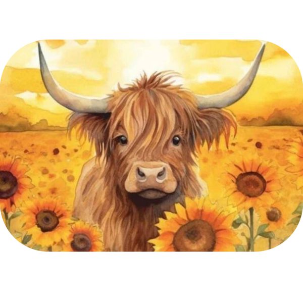 Sunflower Heifer Printed Mouse Pad