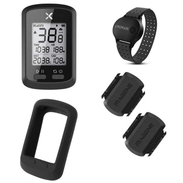 GPS Computer, Cycplus Heart Rate Monitor, Speed&amp;Cadence Sensor