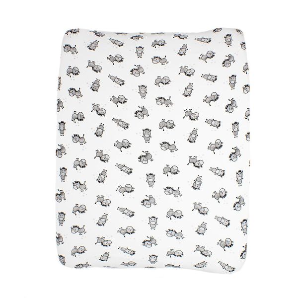 2 in 1 Moses Basket Fitted Sheet / Changing Mat Cover - Zebras