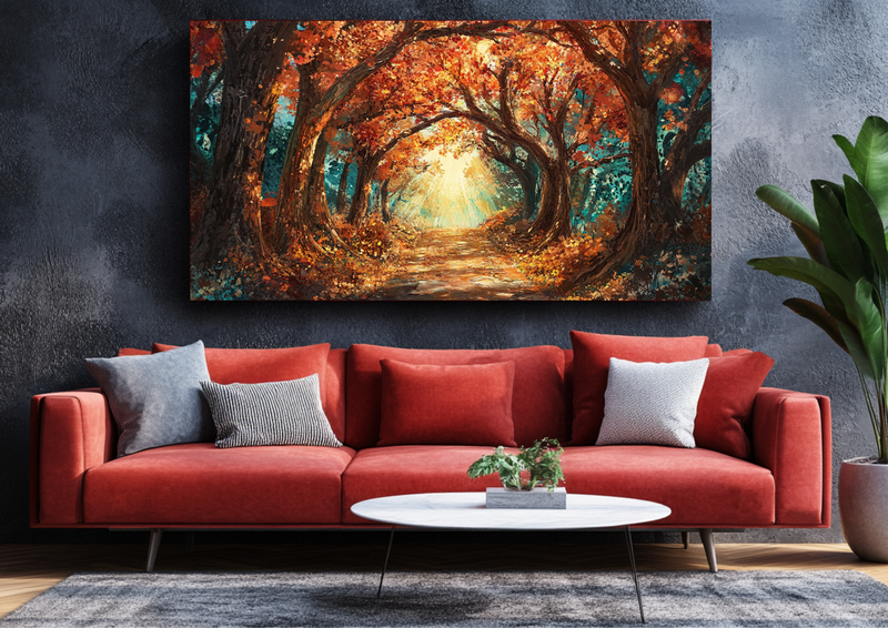 Canvas Wall Art - Autumn Forest Pathway - BX0278