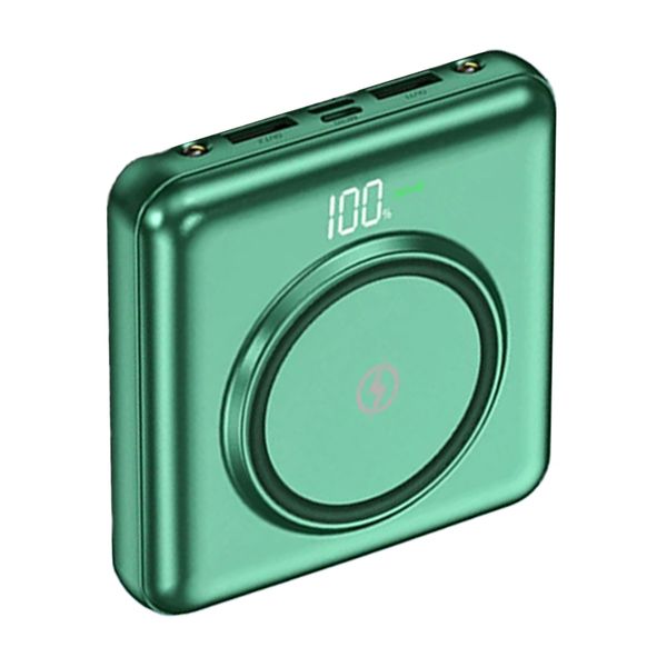 10000mAh Wireless Charging Power Bank with Built-in 4 in 1 cable