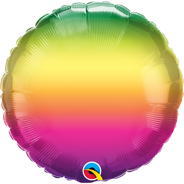 18 Inch Foil Rnd Vibrant Ombre