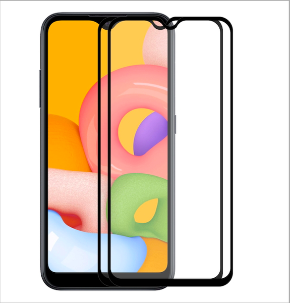 9H Full Phone Tempered Glass Compatible with Samsung Galaxy A01 - 2 Piece