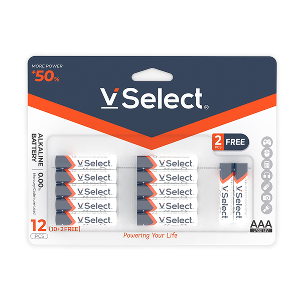 VSelect - 1.5V AAA Alkaline Battery Set (24pcs), Long-lasting Power Devices