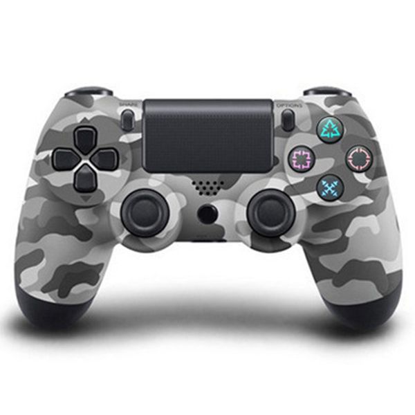 Wired Game Controller Compatible with PS4 (Gray Camo)