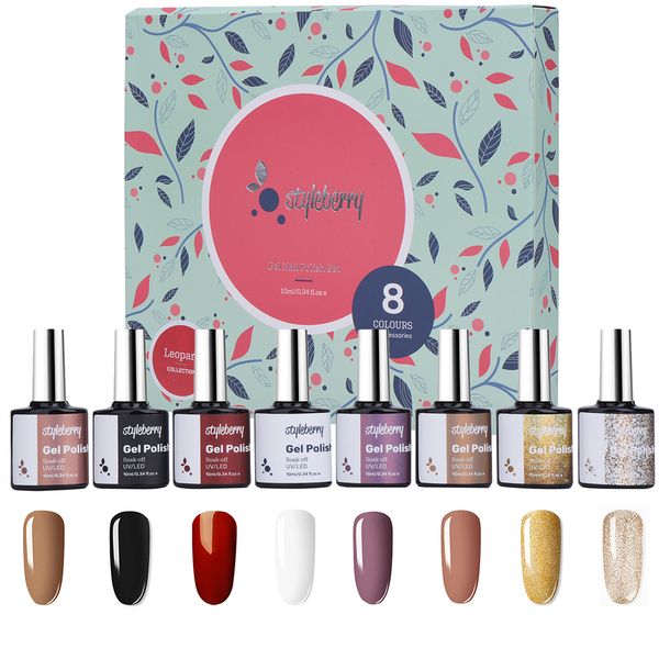 Styleberry Nail Art Gel Polish Set – Leopard Collection