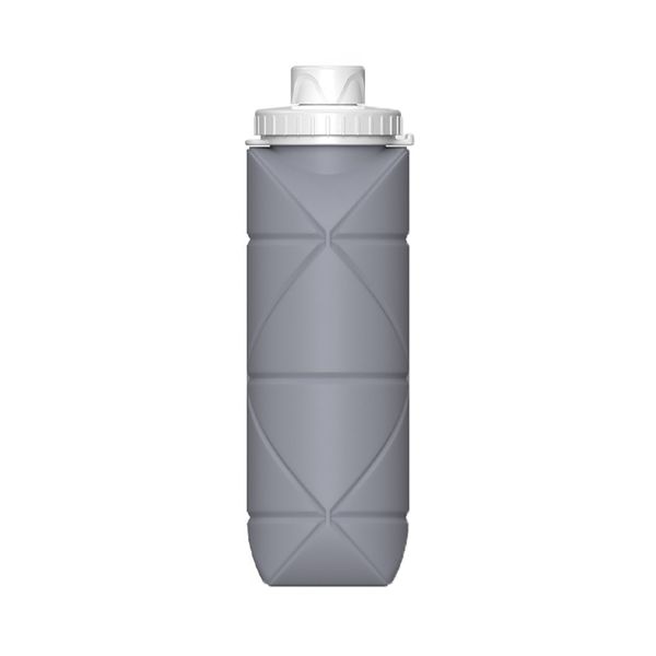 600ml Mini Portable Silicone Folding Collapsible Water Bottle - Turquoise