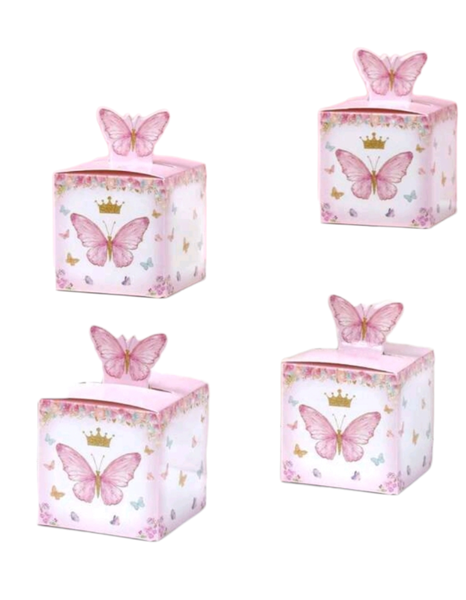 DIY Butterfly Party Favor Boxes Set of 24
