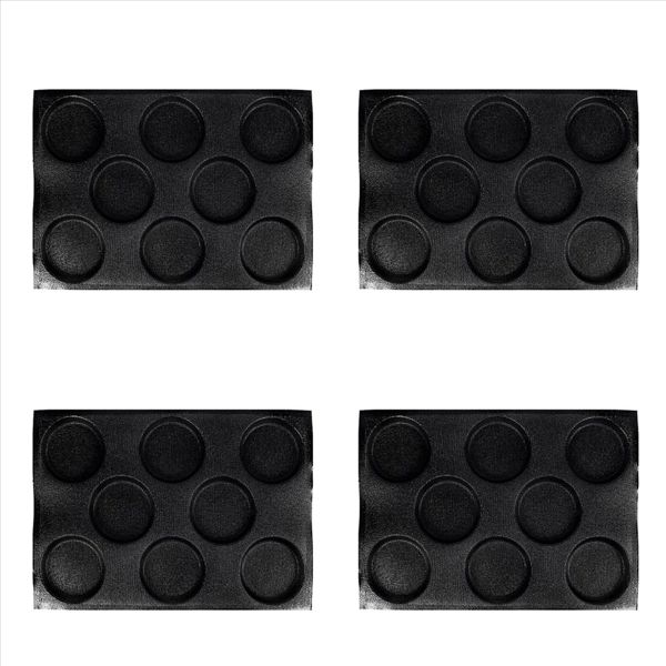 8 Holes Hamburger Bun Pans For Baking Mesh Silicone Bread Pans