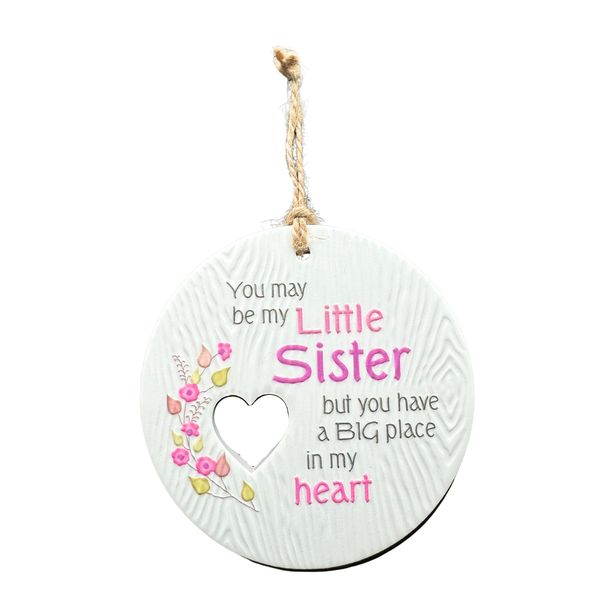 Piece of my Heart Ceramic Plaque - Little Sister